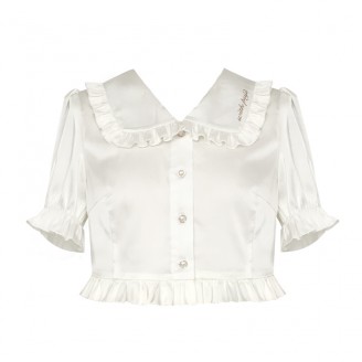 Morning Fog Lolita Style Blouse by Withpuji (WJ82)